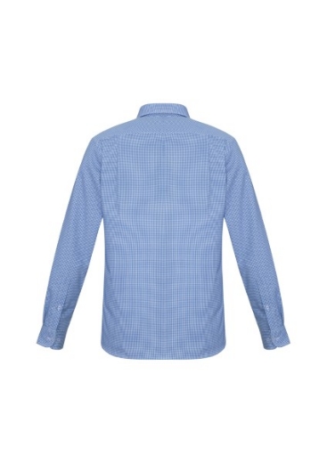 Picture of Biz Collection Mens Ellison Check Shirt Long Sleeve 55% Cotton 45% Polyester